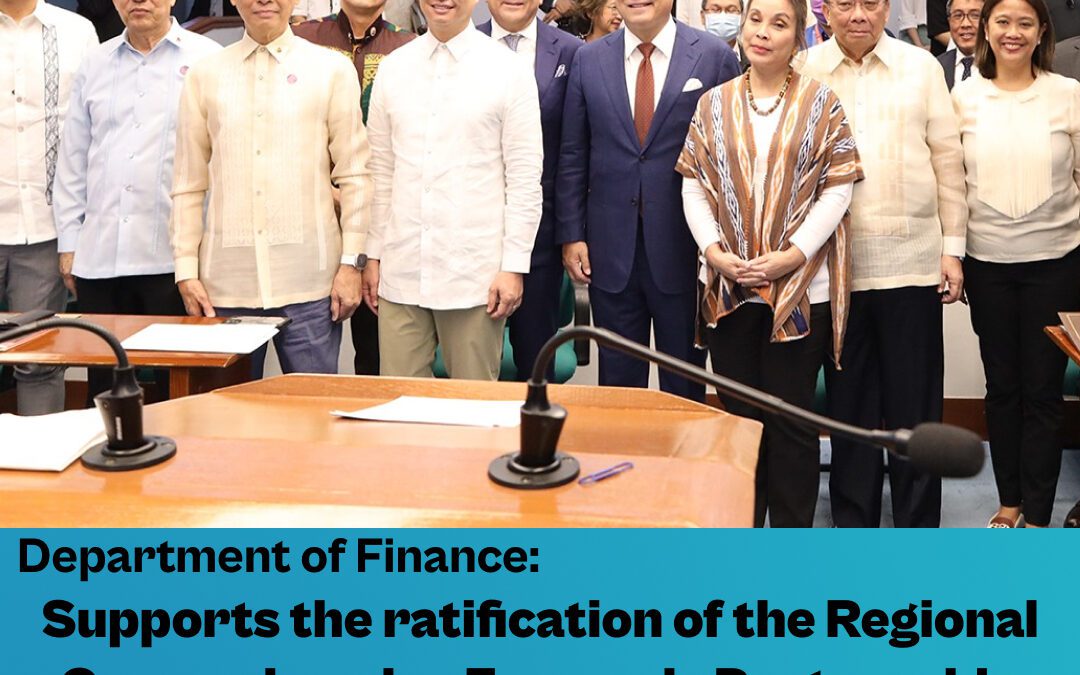 DOF supports the ratification of the Regional Comprehensive Economic Partnership Agreement