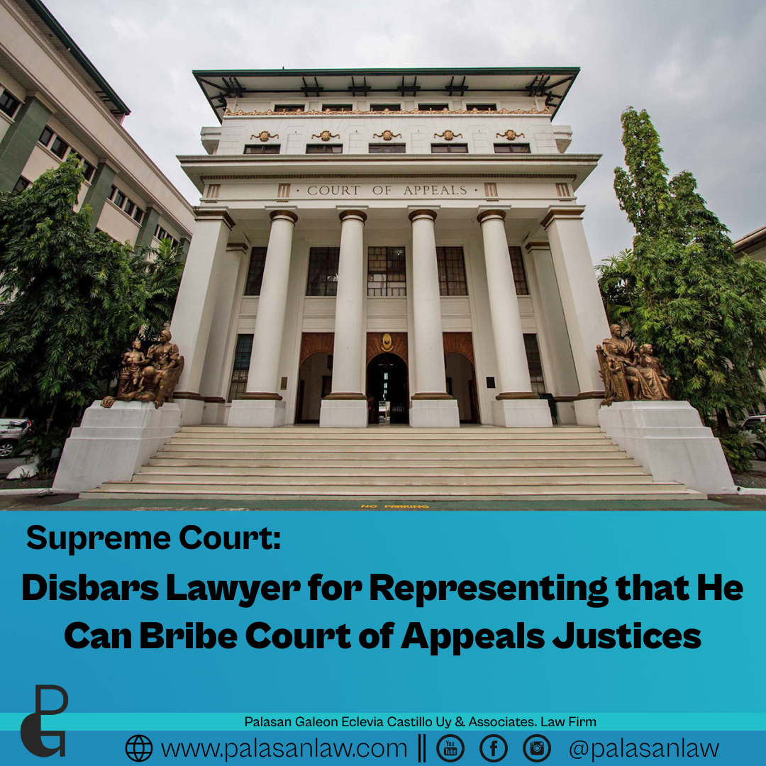 SC Disbars Lawyer For Representing That He Can Bribe Court Of Appeals ...